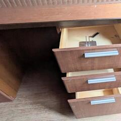 社長高級長机　
イス　大机　2点セット　の画像