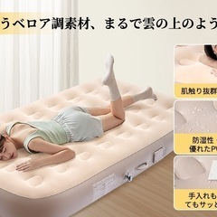 新品　エアーベッド 電動エアーマット 電動エアーポンプ 枕付き エアベッド シングルの画像