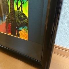 真作■シルクスクリーン■アイベンアール Eyvind Earle ■『聖なる木々』■大型・希少限定■額付絵画の画像