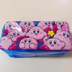 新品 星のカービィ 小物ケース クリアケース ブルー 総柄 プー...