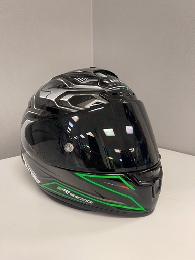 X-14 AERODYNE X-FOURTEEN TC4 エアロダイン GREENSILVER ヘルメットSHOEI 美品、 送料込み！