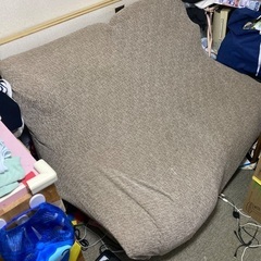 無印良品高級羽毛で木製足2人用ソファ🔴引越しに伴い6/30から7...