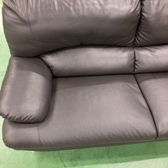 【SOKO＋北関東】3人掛け合皮ソファ　ダークブラウン　Sweetの画像