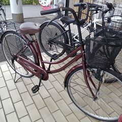 ★ジモティ割あり★  軽快自転車 26インチ ブラウン クリーニ...