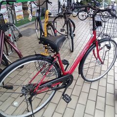 ★ジモティ割あり★  軽快自転車 27インチ レッド、ブラック ...