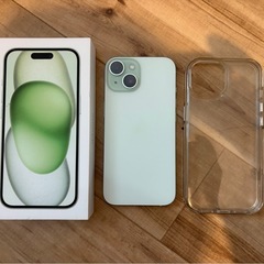 iPhone15 グリーン　128GB 付属品+ケース付