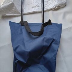 ネイビー 折りたたみ ショッピングカート買い物カート 2輪キャスター