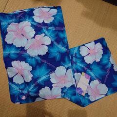 新品　浴衣　ブルー・グリーン系