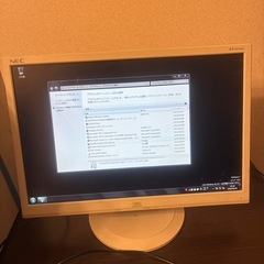 NECデスクトップコンピューター　モニター　キーボード　マウス一式　まだまだ使えますの画像
