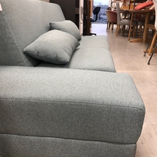 ニトリ　ソファーベッド　スツール付き　ライトグリーン　【トレファク堺福田店】