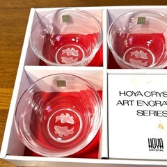保谷クリスタル HOYA CRYSTAL 金魚 小鉢 ガラスの画像