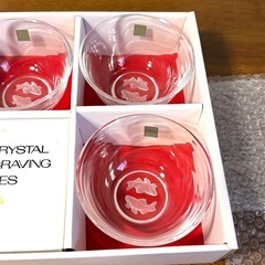 保谷クリスタル HOYA CRYSTAL 金魚 小鉢 ガラスの画像