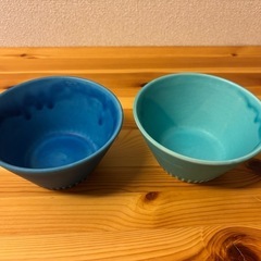【無料／可児市】作山窯のお椀 2個セット(青 × 水色） 