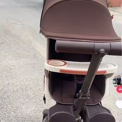 美品】V9 ベビーカー／折りたたみ式・両対面・新生児OK・1ヶ月のみ使用の画像