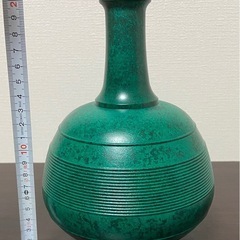  【終了】未使用・木箱付き 花器 緑銅風WAKO｜ 
の画像