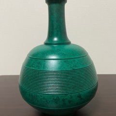 
未使用・木箱付き 花器 緑銅風WAKO｜非売品 記念贈答品