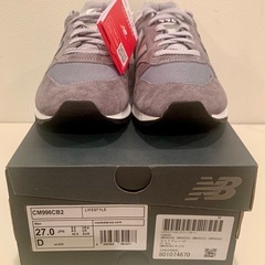 新品 ニューバランス CM996CB2 スニーカー 27cm ワイズD new balance  ライトグレー の画像