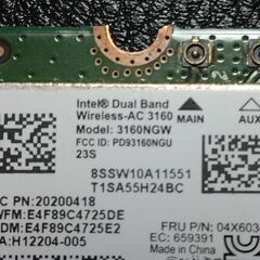 Intel Dual Band Wireless-AC 3160 + Bluetoothの画像