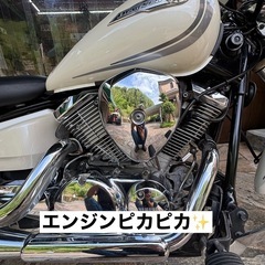 ドラッグスター250 エンジン絶好調　メッキの輝き　エンジンピカピカ　フルノーマルの画像