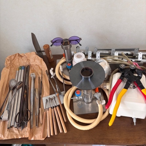 ガラス工芸　バーナーワーク　道具一式