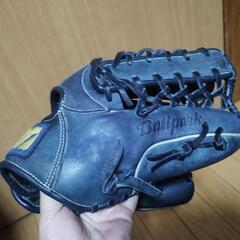 お値下げ！少年野球用 MIZUNO グローブ 紺色 の画像