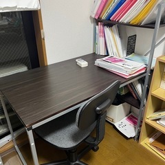 学習用 事務用 机 棚付き