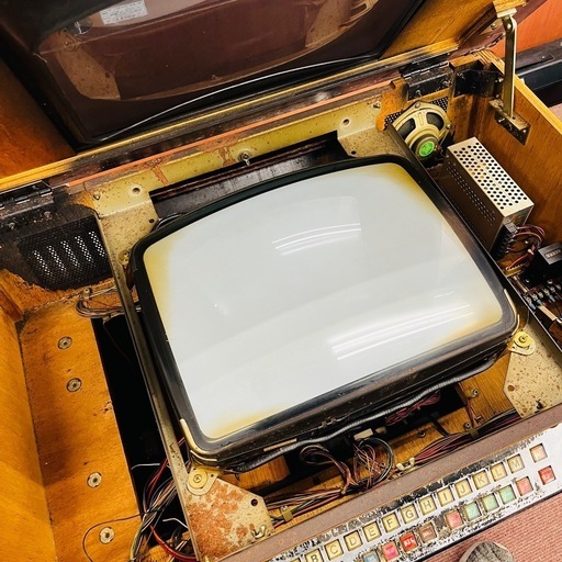 【レトロ】テーブル筐体　黄金の牌（麻雀基盤付き）