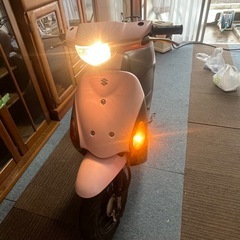 原付スズキ　レッツ4 50cc セル，キック一発始動　仙台市内無料配送の画像