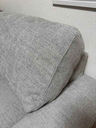 2人掛け 奥行き◎ソファーグレー