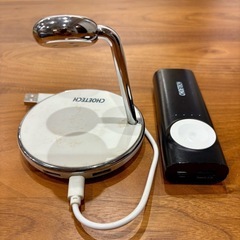 AppleWatch充電器2種①CHOETECH 5000mAh モバイルバッテリー②CHOETECH APPLE ウォッチ 充電 Appleウォッチ 充電　1000円の画像