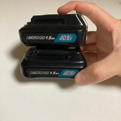マキタ純正バッテリー　LB1015 2個　充電器　DC10SAの画像