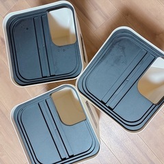 ３段分別ゴミ箱の画像
