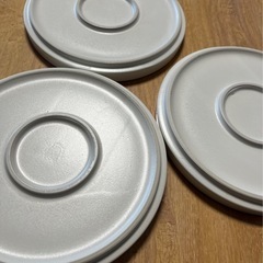 プレート　3枚　お皿　セット　水色　食器　丸皿　ワンプレート　パスタ皿　21cmの画像