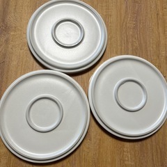 プレート　3枚　お皿　セット　水色　食器　丸皿　ワンプレート　パスタ皿　21cmの画像