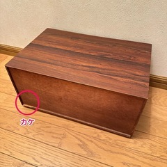 高級感のある木製小物入れ／一部カケありの画像