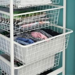 IKEA ヨナクセル4段タイプ ワイヤーバスケットシェルフ2台の画像