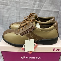 新品ムーンスター MoonStar EVE195 オークコンビ色　23.5cmの画像