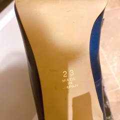 ROSSINI パンプス ネイビー 青　リボン付き 23cm 定価17850円 の画像