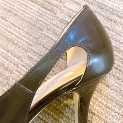 ROSSINI ロッシーニブラック オープントゥ パンプス　25cmの画像
