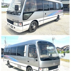 トヨタ　コースター　キャンピングバス　26万キロ実走行　中型免許可能　10人乗り パワースライドドア　装備多数　超美車　の画像