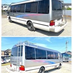 トヨタ　コースター　キャンピングバス　26万キロ実走行　中型免許可能　10人乗り パワースライドドア　装備多数　超美車　の画像