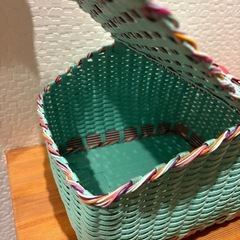 エコクラフト　手作りカゴの画像