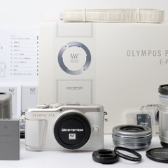 可愛いホワイト！OLYMPUS E-PL10★望遠レンズ付き★Wi-Fi内蔵  1ヶ月動作補償あり！ 安心のゆうパック代引き発送！ 送料、代引き手数料無料！の画像