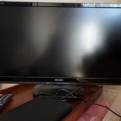 液晶テレビ「アクオス」＆外付けHD＆テレビ台セット【中古】