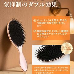 【究極のダメージレス設計】ヘアブラシ くし レディース 髪の毛 サラサラ 静電気防止 シャンプーブラシ ヘアケアブラシ くし ソフト コンパクト ウェットブラシ 髪くし 乾湿両用 ス抜け髪予防 絡まない 髪質改善 バレンタイン 誕生日プレゼント 母の日 父の日の画像