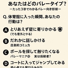 🏐【あなたはどのバレータイプ？】 〜たった3秒でわかるバレー向き診断〜