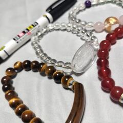 女性用天然石数珠、新品未使用の画像