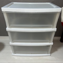 【無料】【北区受渡】収納ケース　収納家具　クリアボックス　3段