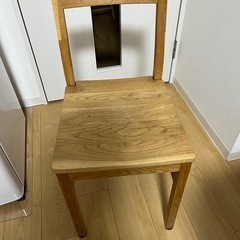 行き先決定、無印ダイニングチェア二脚