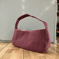 【ハンドメイド】ワンハンドルバッグ 帆布 あずき色 新品未使用
